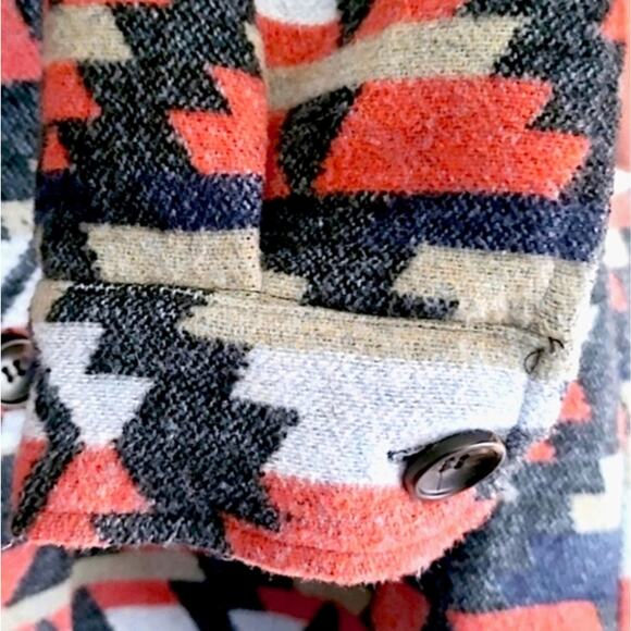 Staccato Women’s Coat Jacket Size L Indie Southwestern Print - Picture 8 of 11